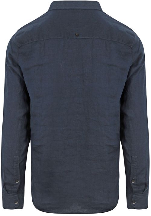 No Excess Chemise en Lin Marine Product / Achterkant