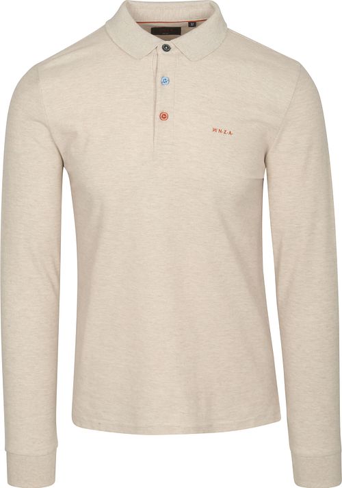 NZA Longsleeve Polo Isaac Piqué Sand Product