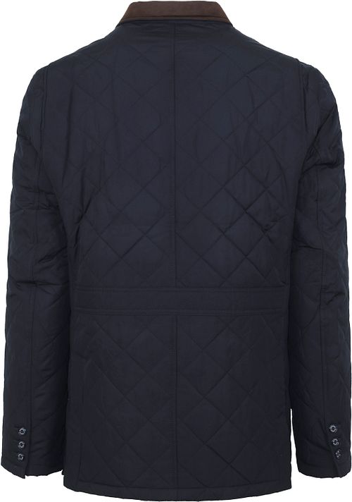 Pikowana kurtka Barbour Lutz w ciemnym granacie Product / Achterkant