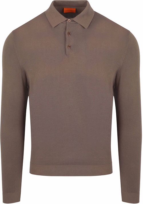 Suitable Compact Cotton Poloshirt Taupe Product