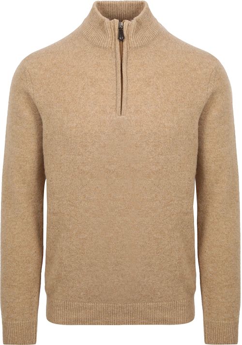 Suitable Halvzip Genser i Ull Beige Product