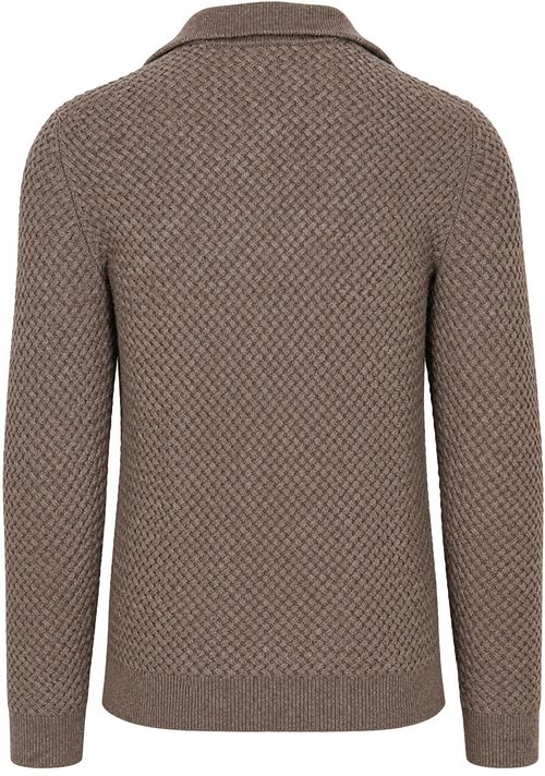 Suitable Pullover Riva Heavy Structure Braun