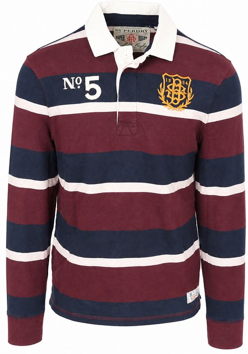 Superdry Rugby Double Emblem Stripe Port/Navy Product