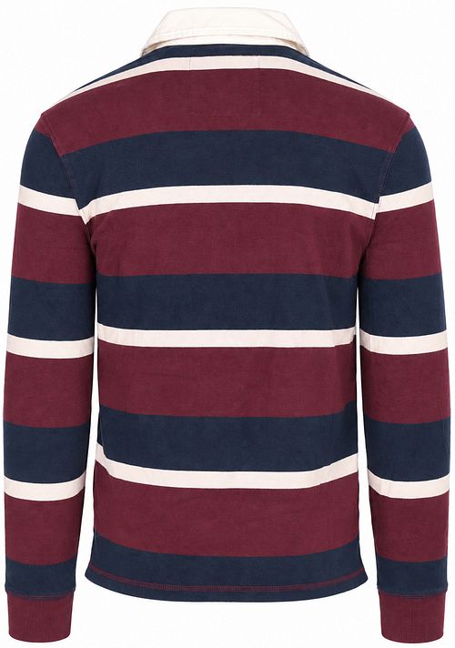 Superdry Rugby Double Emblem Stripe Port/Navy Product / Achterkant