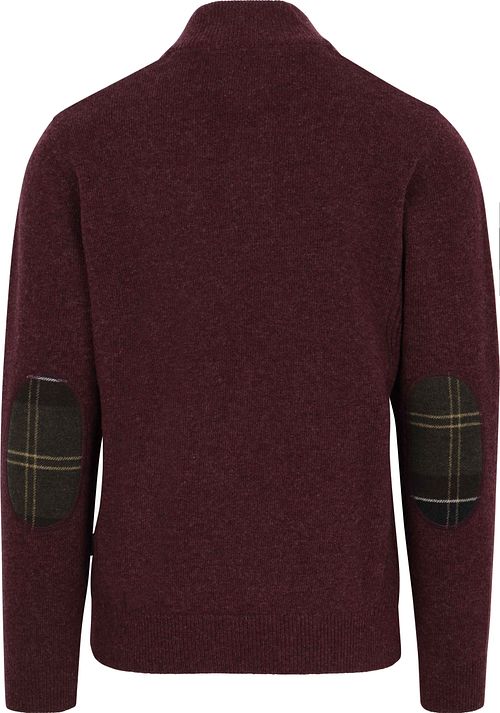 Barbour Holden Pull-over Demi-Zip Laine Bordeaux