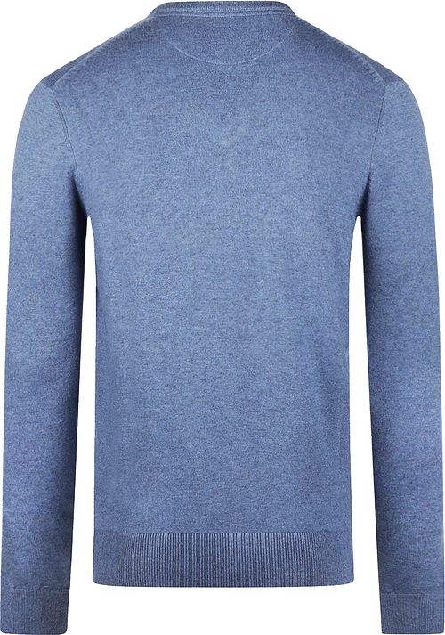 McGregor Pullover Merino Wool V-Neck Faded Blue Product / Achterkant