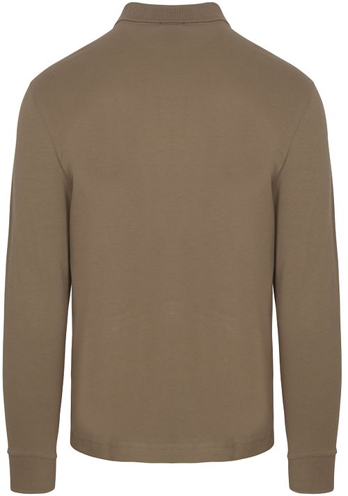 BOSS Passerby Polo Manga Larga Taupe Product / Achterkant