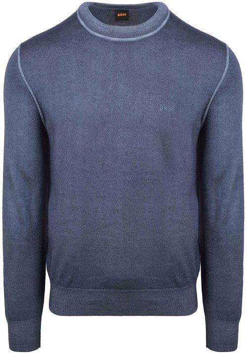 BOSS Pull Astefo Laine Bleu