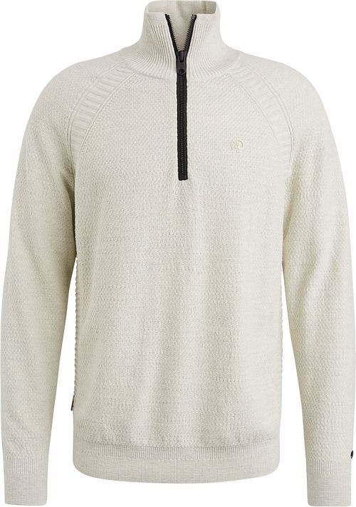 Cast Iron Pull Knitted Half Zip Ecru Product