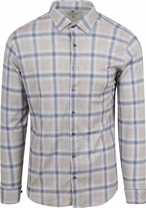 Desoto Chemise A Carreaux Greige Bleu Product