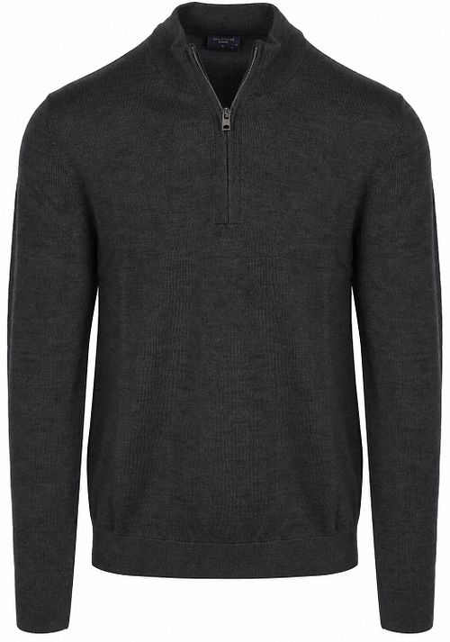 Olymp Half Zip Trui Wol Antraciet Product