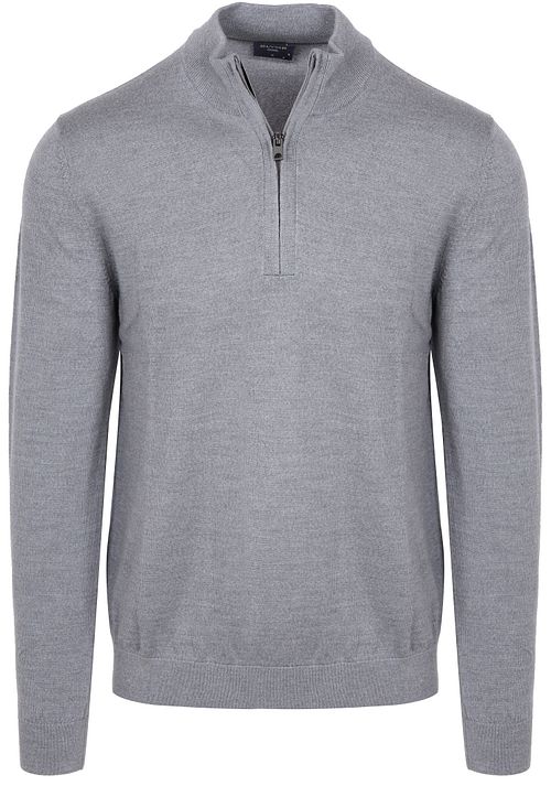 Olymp Half Zip Trui Wol Grijs Product