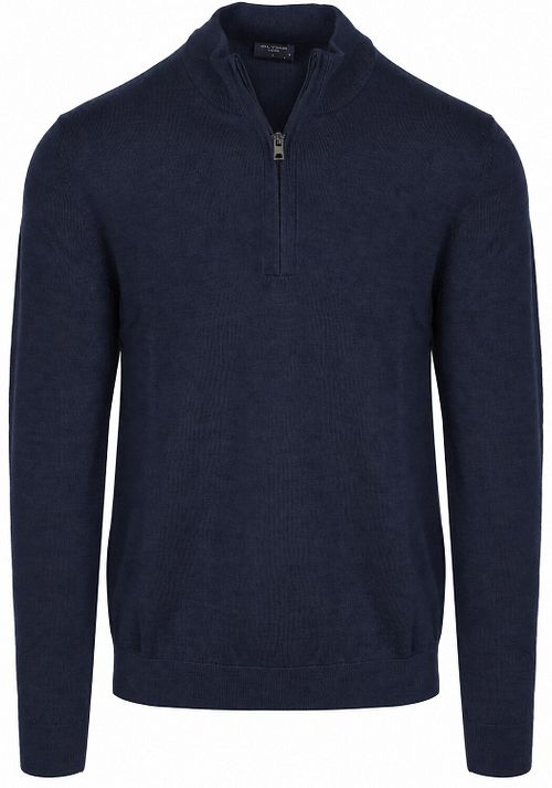 Olymp Half Zip Trui Wol Navy Product
