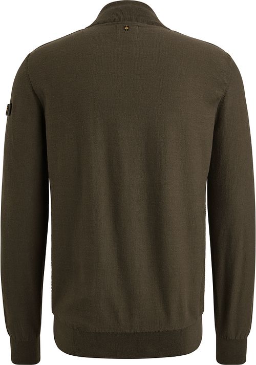 PME Legend Half Zip Sweater Beluga Grün Product / Achterkant
