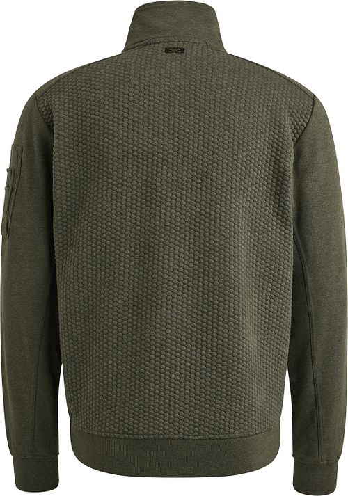 PME Legend Vest Jacquard Interlock Beluga Grønn Product / Achterkant