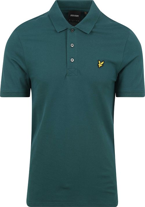 Polo liso de Lyle and Scott en verde oscuro Product
