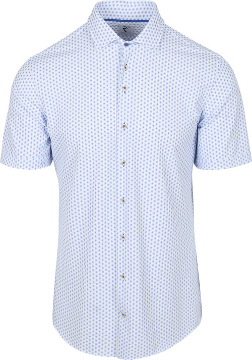 R2 Hemd Shortsleeve Seersucker Blau Product