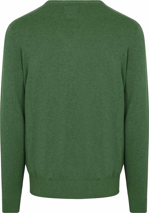 Steppin' Out Jersey de algodón y cachemir con cuello en V verde Product / Achterkant