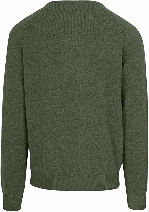 Steppin' Out Pullover Lammwolle Olivgrün Product / Achterkant