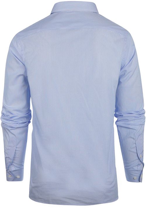 Camisa Steppin' Out a rayas con manga extra larga y cuello cutaway Light Blue Product / Achterkant