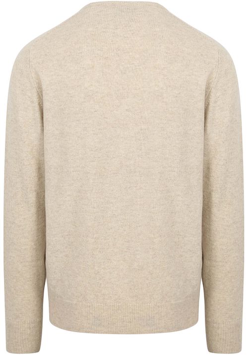Jersey William Lockie de lana de cordero y lino en beige Product / Achterkant