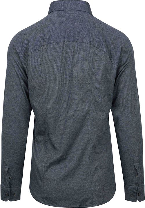 Desoto Skjorta Strykfri Kent Melange Blå Product / Achterkant