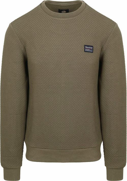 Petrol Struktur Pullover Oliven Product