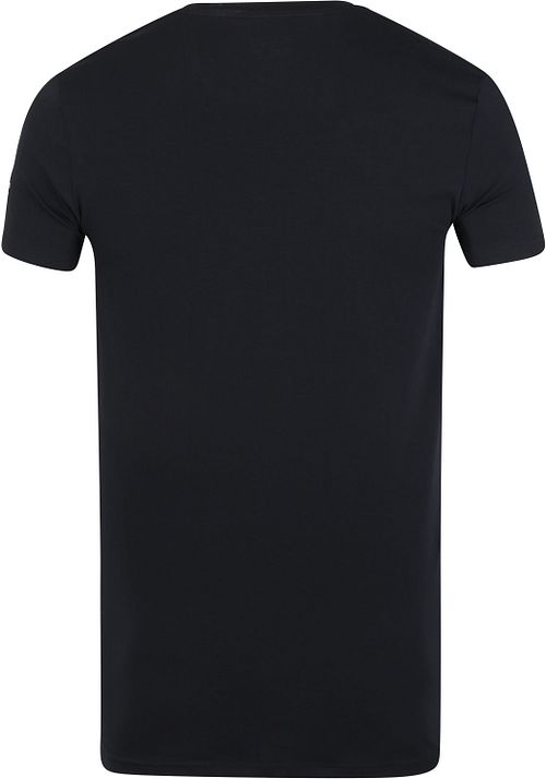 PME Legend Basic T-skjorte 2-pakning Rund hals Svart Product / Achterkant