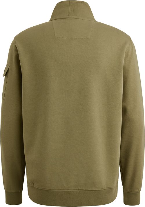 PME Legend Half Zip Tröja Interlock Jersey Oliv Product / Achterkant