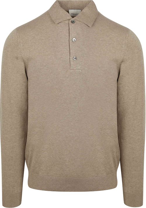 Profuomo Longsleeve Poloshirt Luxury Basic Beige Product