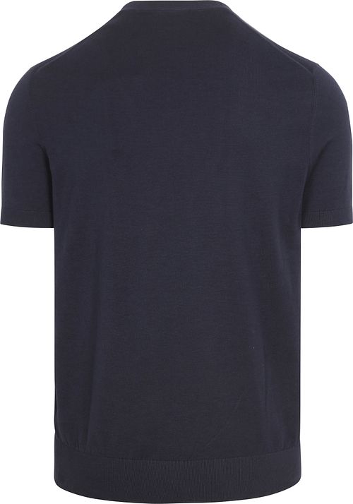 Suitable dzianinowy T-Shirt z kieszenią Compact Navy Product / Achterkant