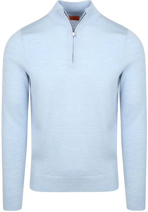 Suitable Merino Half Zip Trøje Lyseblå Product