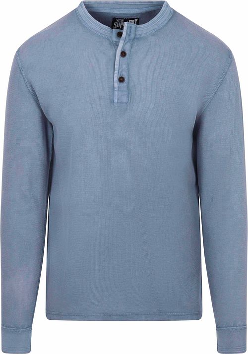 Superdry Trøje Henley Textured Blå Product