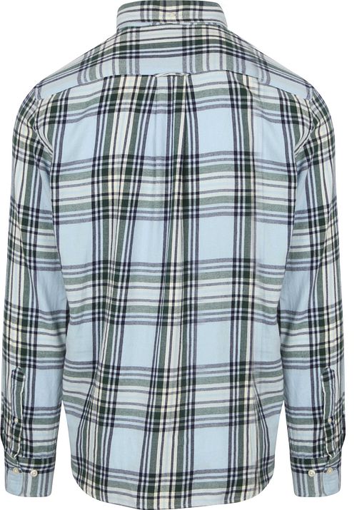 Gant Camisa Casual Franela Cuadros Blue Product / Achterkant