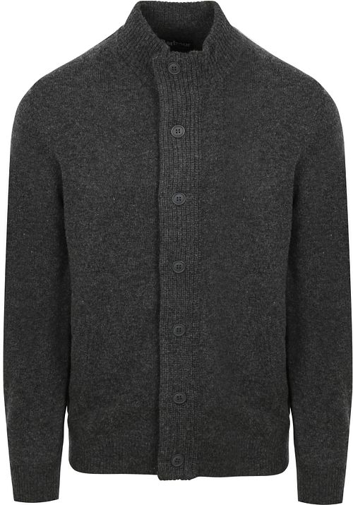 Gilet con zip Barbour in lana d’agnello con patch, antracite Product