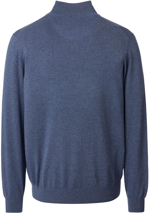 Sweter CASAMODA z półzamkiem, gładki, niebieski Product / Achterkant
