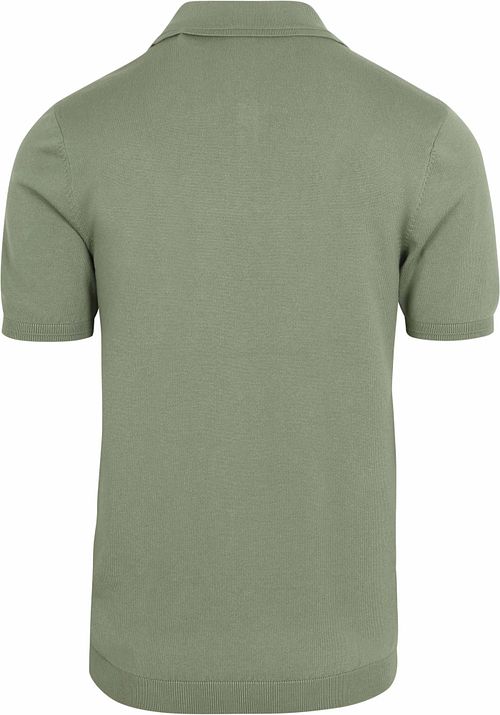 No Excess Knitted Poloshirt Groen Product / Achterkant
