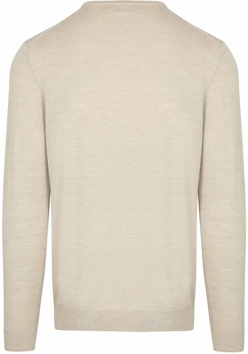 Profuomo Pullover i Mørinoul i Beige Product / Achterkant