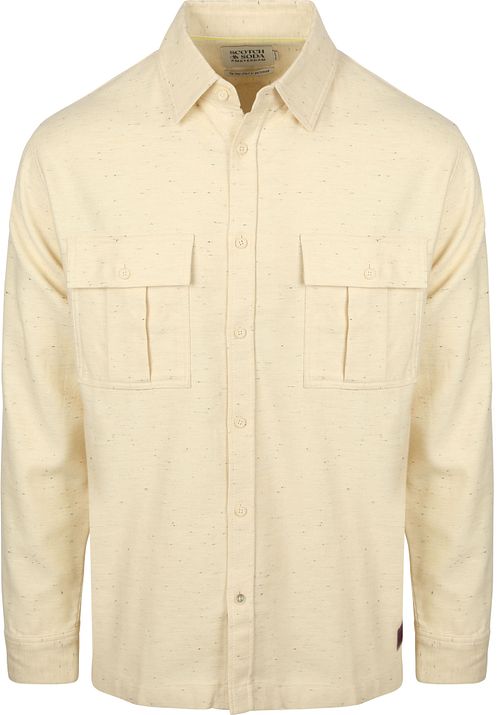 Scotch and Soda Melange Overshirt Beige Product