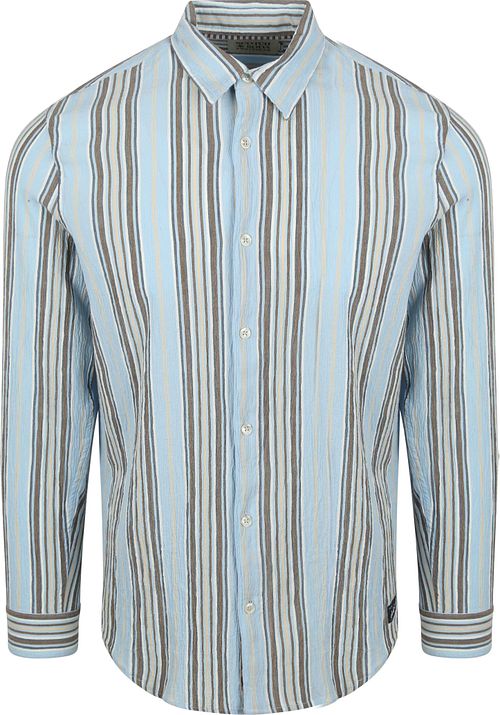 Scotch and Soda Skjorta Crinkled Stripe Ljus Blå Product