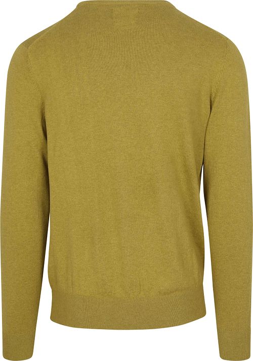 Steppin' Out Trui Cotton Cashmere Mosgroen Product / Achterkant