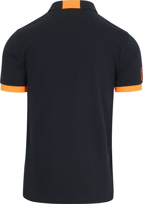 Sun68 Poloshirt Logo Fluo Navy Product / Achterkant
