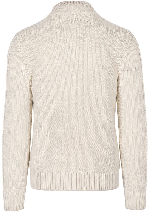 Superdry Half Zip Pullover Jacob Cable Ecru Product / Achterkant