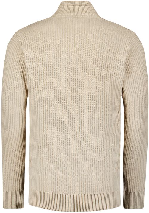 Sweter No Excess z półzamkiem, prążkowany, w kolorze kit Product / Achterkant