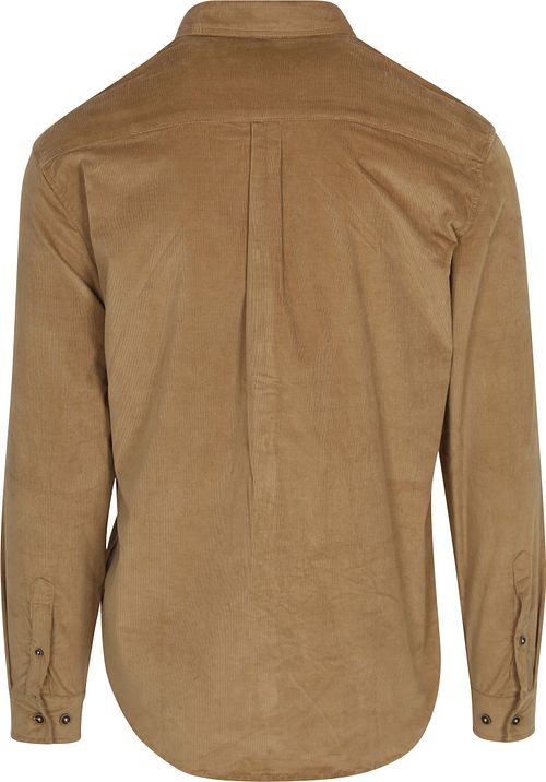 Anerkjendt Overshirt Leif in velluto a coste beige Product / Achterkant