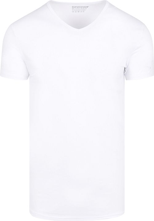 Garage pack de 2 Basic T-Shirts orgánicas con cuello de pico en blanco Product