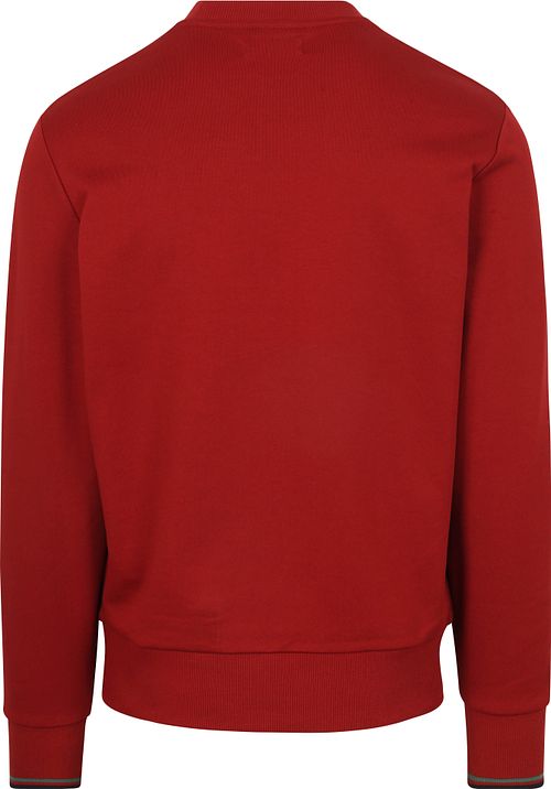 Fred Perry Sweater Logo Rood