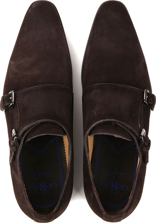 Giorgio Amalfi buty Monk Strap z brązowego zamszu Product / Detail