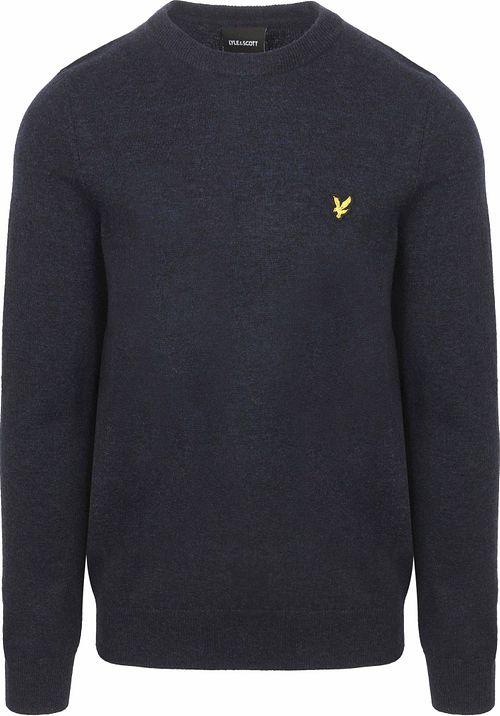 Lyle & Scott Genser i Lammeull Marineblå Product