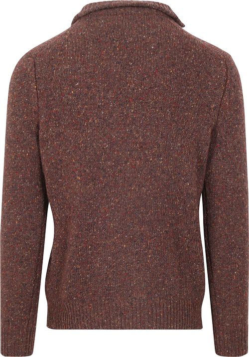 McGregor Halvzip Tröja i Merinoull Brun Product / Achterkant